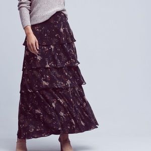 Anthropologie Maeve Botanica Maxi Skirt Small